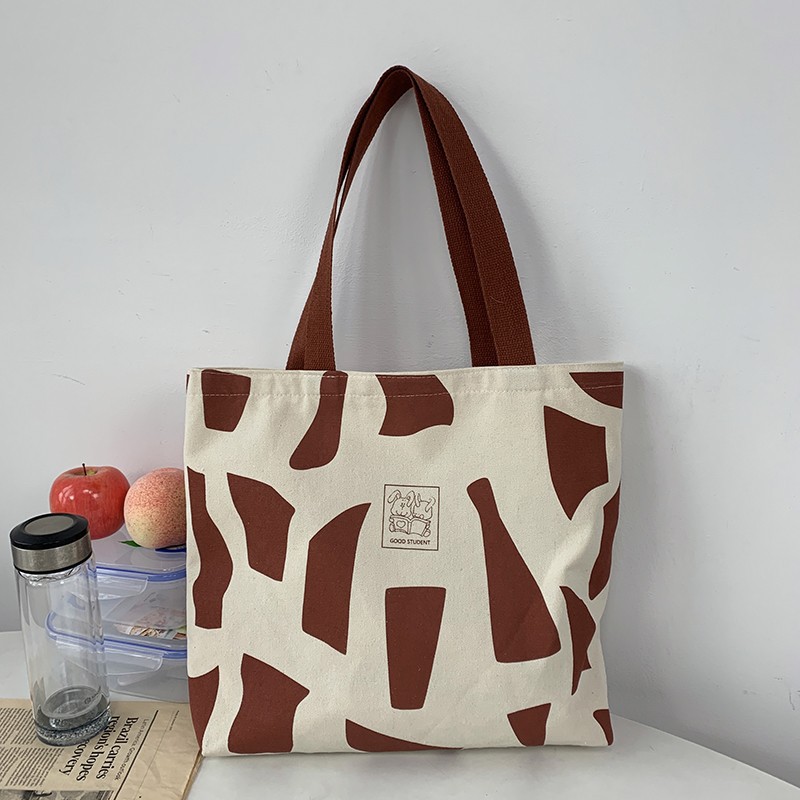 Aesthetic Geometric Canvas Tote Bag