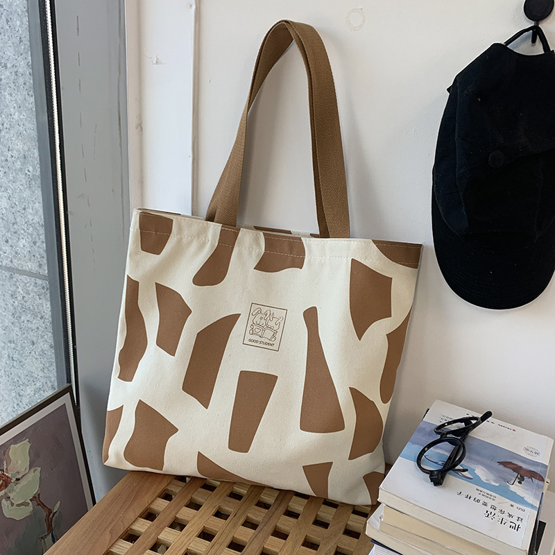 Aesthetic Geometric Canvas Tote Bag