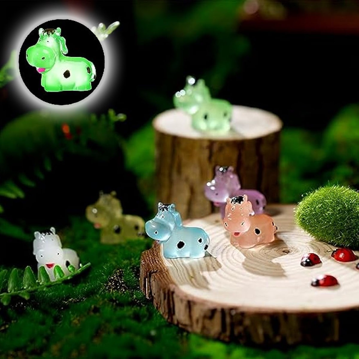 RNAB0BR58PS65 aydinids 35 pcs mini cow figurines resin cow miniature  animals figurines fairy garden miniature moss landscape diy crafts