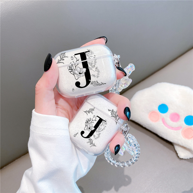 

J Graphic Earphone Case For Airpods 1/2/3, Airpods Pro 1/2, Gift For Birthday, Girlfriend, Boyfriend, Friend Or Yourself