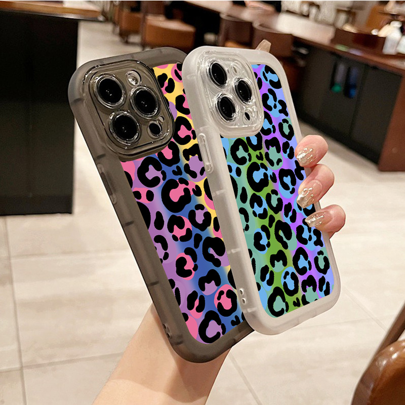 

2pcs A World Of Color Graphic Luxury Shockproof Phone Case For Iphone 15 14 13 12 11 Pro Max X Xr Xs 7 8 Plus Silicone Bumper Transparent Hard Back Soft Cover Fall Phone Cases