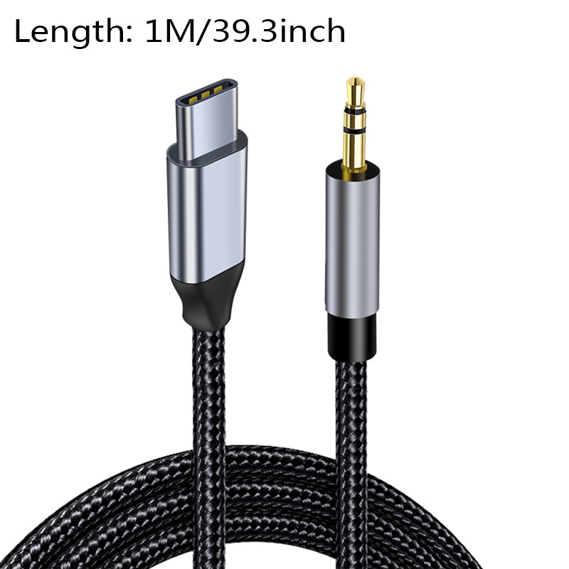 Câble USB C vers 3,5mm Jack 1M, USB C vers Auxiliaire Prise Jack, Cable  Jack Adaptateur Casque, Cable Aux Voiture Stéréo Audio Compatible avec  Samsung