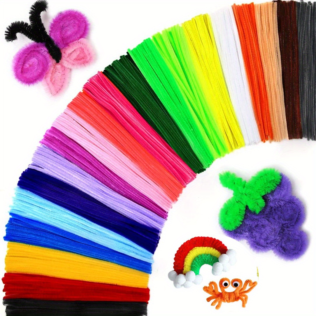360 PCS 27 Colors Pipe Cleaners Craft Supplies, Chenille Stems for DIY Art  Creative Crafts Decorations Projects, Pipe Cleaner Bulk, Multi-Color Pipe