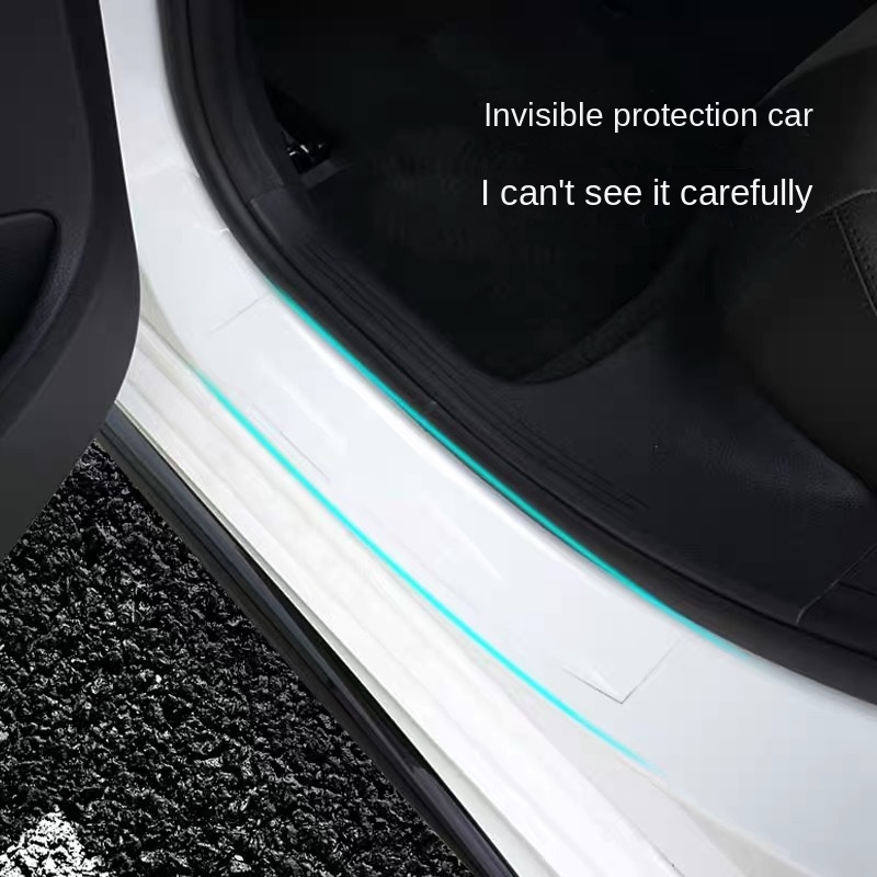 Car Transparent Protective Film Car Door Bowl Car Door Sill - Temu
