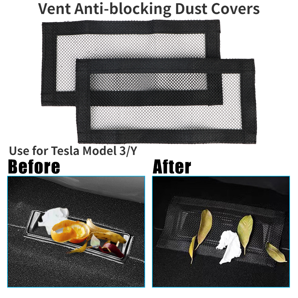 Couvercle de Protection de ventilation sous le siège de voiture, 1 paire,  accessoires de décoration pour Tesla modèle 3