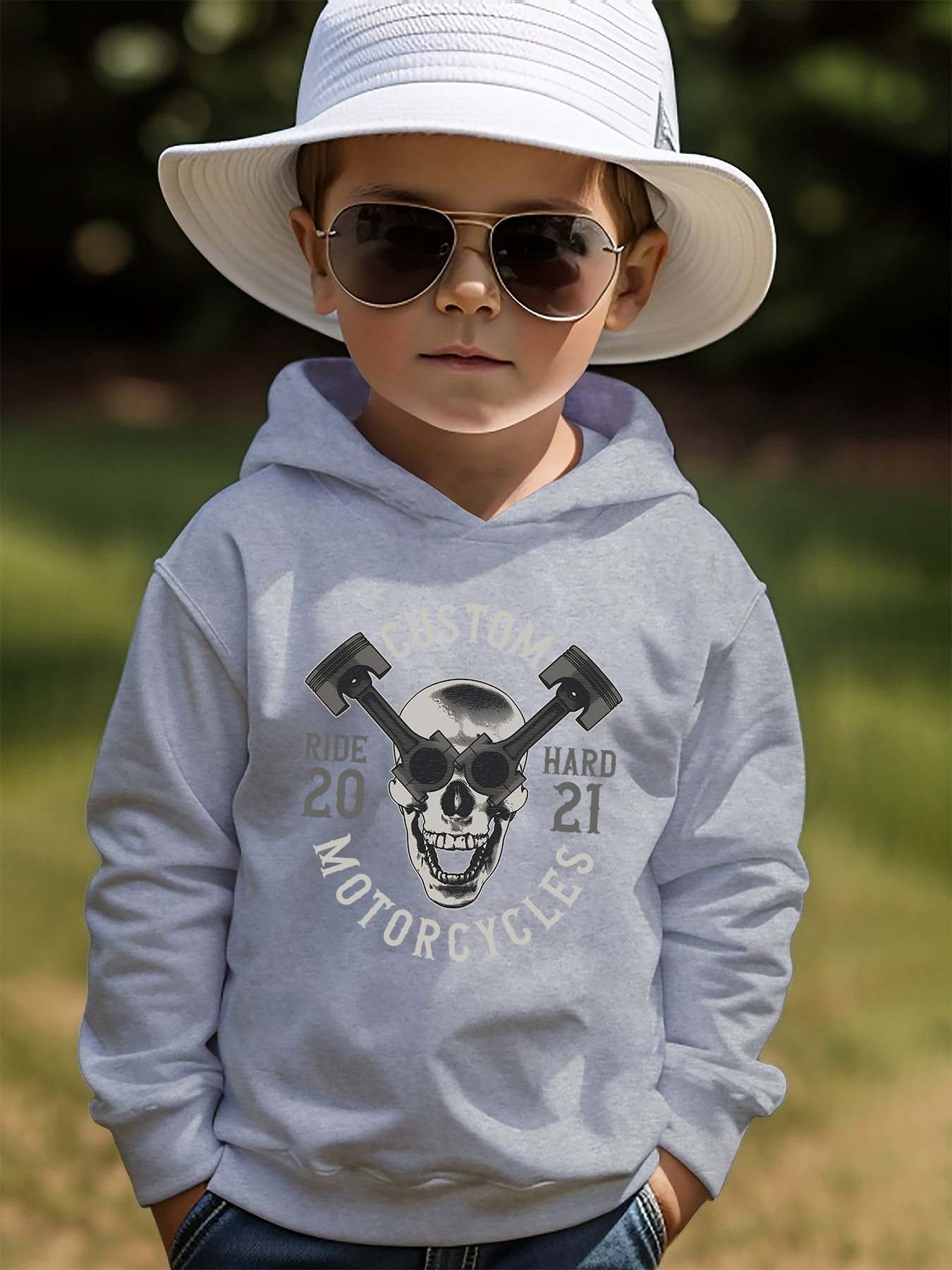 Boys store skull hoodie