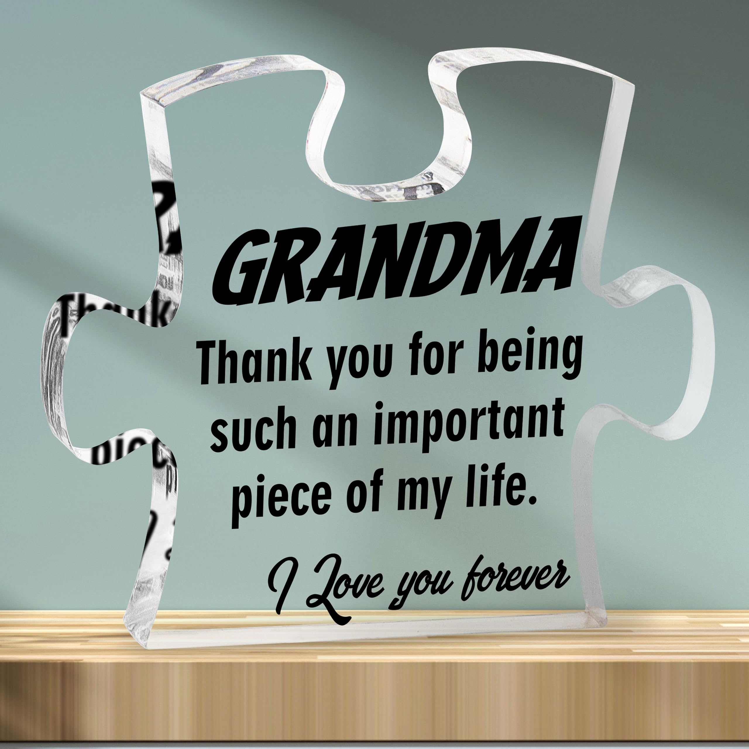 Acrylic Plaque,thank You Grandma Gifts From Grandson,for Grandma  Appreciation Ornament, Gifts For Grandma Anniversary Ornament Decorations  For Grandma,christmas Decor,home Decor,party Decor,thanksgiving Gift - Temu