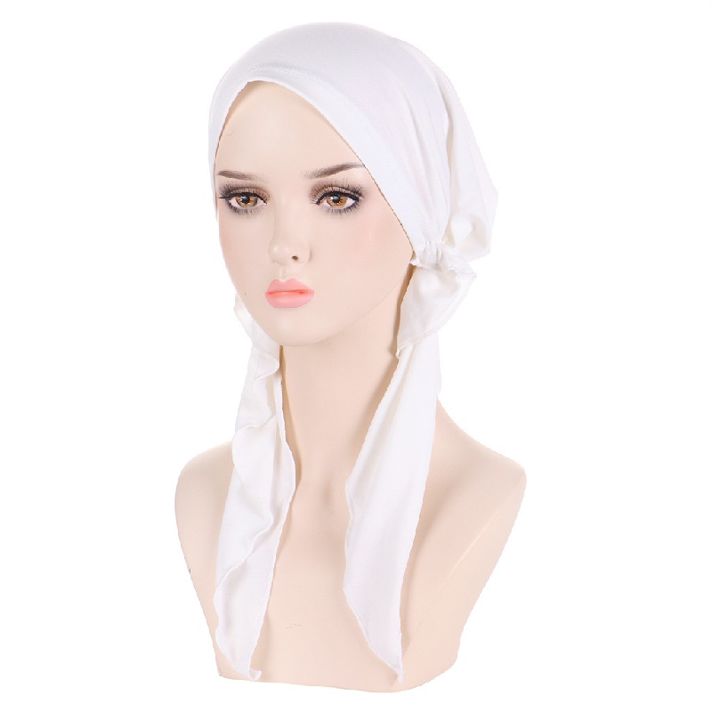 Turbante Da Stilista Da Donna Con Coda Lunga, Fascia Per La Testa In Tinta  Unita, Cappello Chemio Con Protezione Per Le Orecchie, Cappello Per  Alopecia - Temu Italy