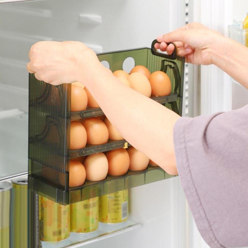 Egg Storage Box Rotating Egg Refrigerator Organizer Food - Temu