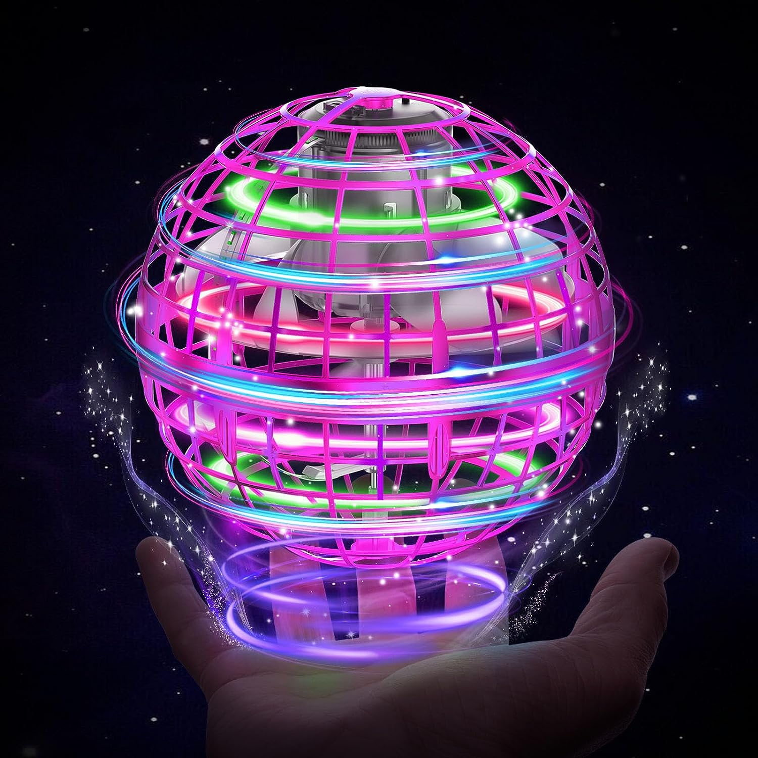 Flying Spinner Boomerang Ball w/ LED Flashing Lights Fidget Toy w/Remote