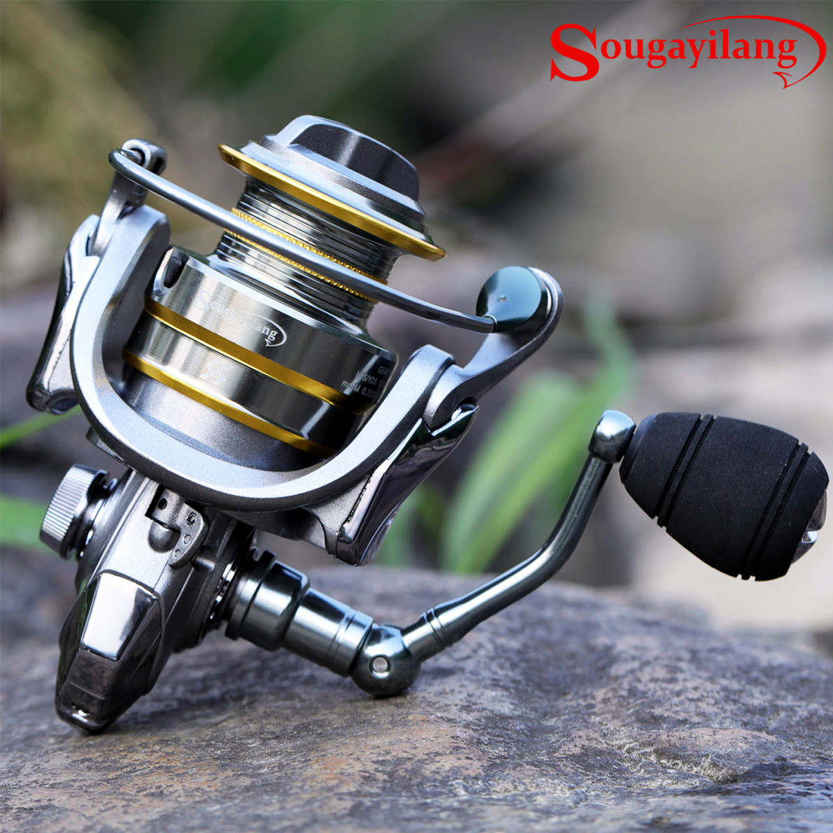 Sougayilang 13+1 BB Aluminum Spinning Reel, 5.1:1/5.5:1 Gear Ratio Fishing  Reel With Metal Rocker Arm, Fishing Tackle