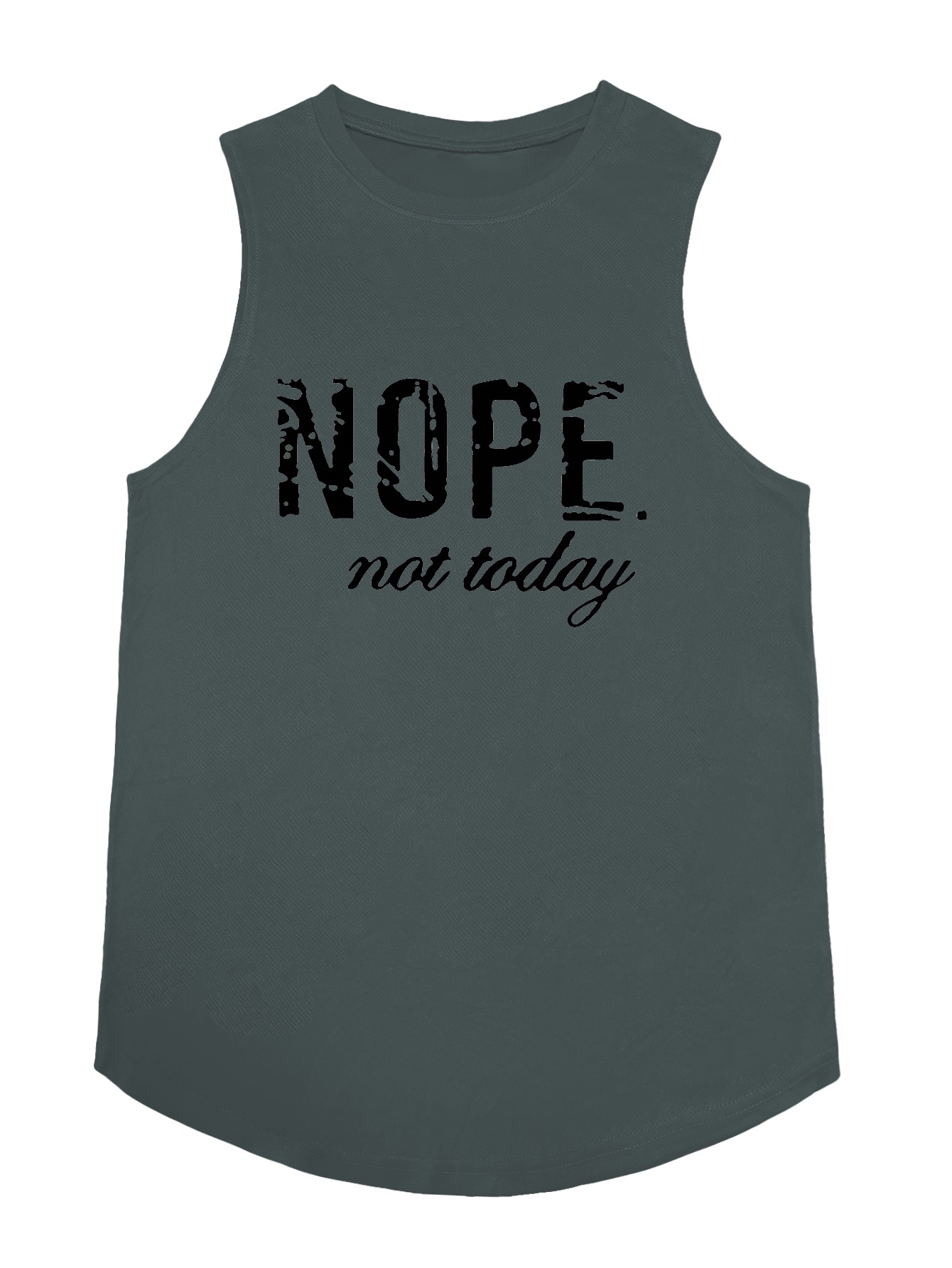 nope Camiseta Sin Mangas Cuello Redondo Ligeramente - Temu