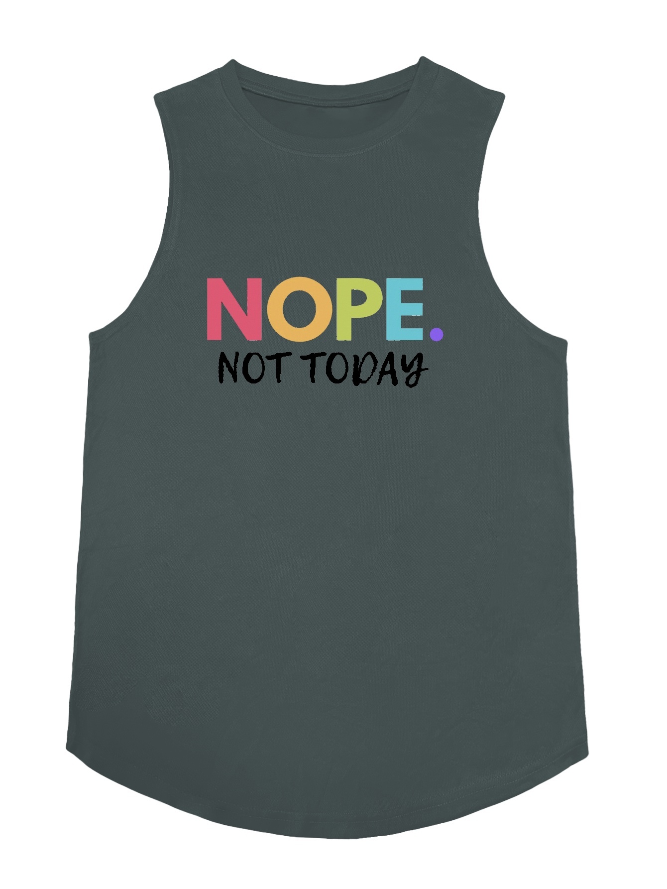 nope Camiseta Sin Mangas Cuello Redondo Ligeramente - Temu