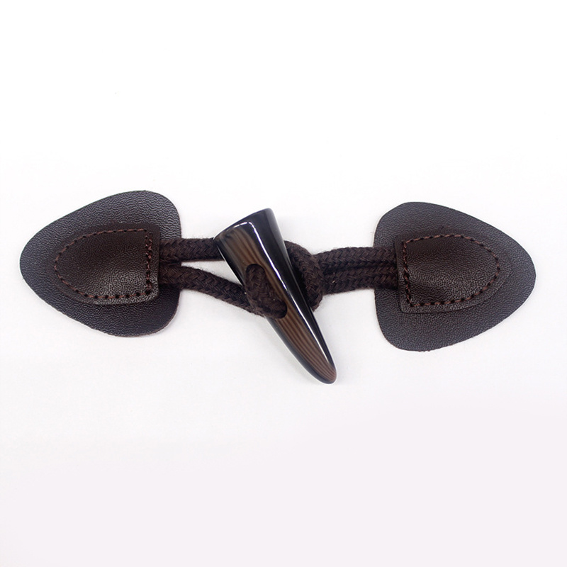Pu Leather Horn Toggle Buttons Sewing On Closures Buttons - Temu