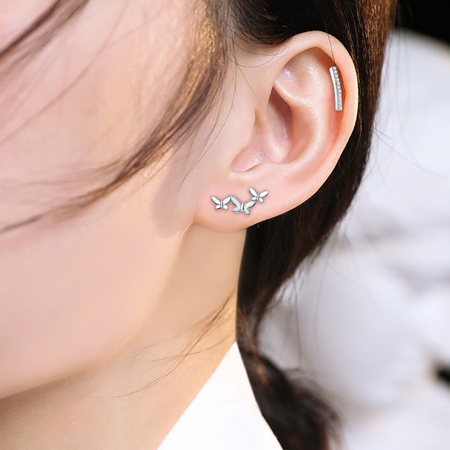  TEHAUX 2pcs Cartilage Ear Stud Decorative Ear Studs