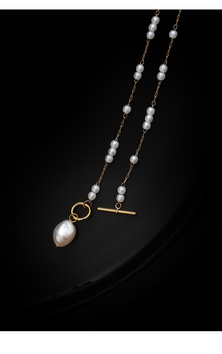 barokko ayollar uchun uzun moda simulyatsiya marjonli marjon 0t qulflash bilan cardigan zanjir tafsilotlari 4