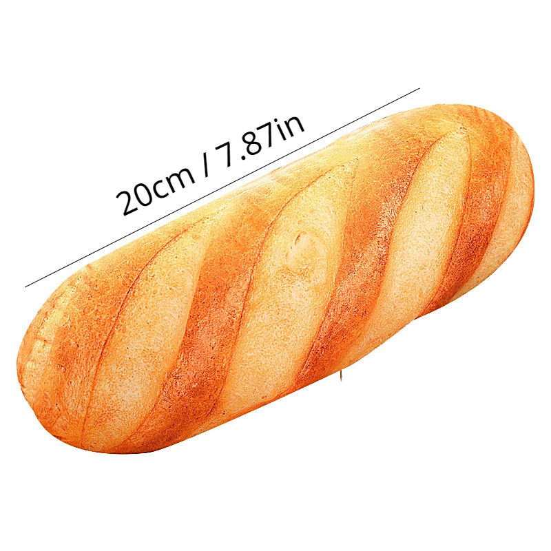 3D Simulation Bread Plush Pillow,Soft Butter Toast Bread Food Pillow Lumbar  Back Cushion Stuffed Toy for /Decorative Throw Pillow, Food Plushies