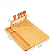6pcs kitchen cheese cutting board set bamboo cheese plate vegetable cutting board cheese cutting board charcuterie board and serving meat platter ideal for halloween chrismas halloween party supplies details 3