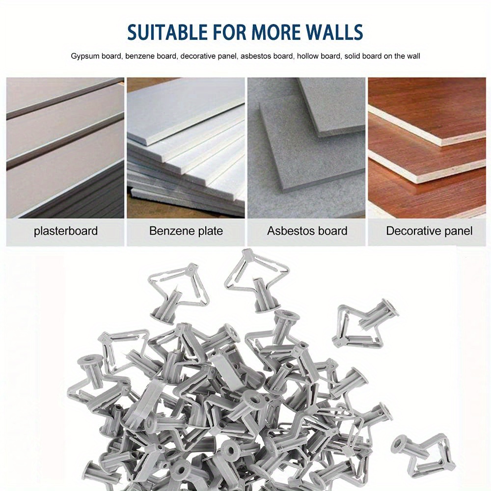 Drywall Anchor Kit Hollow Wall Anchors Plasterboard Plugs Temu Australia