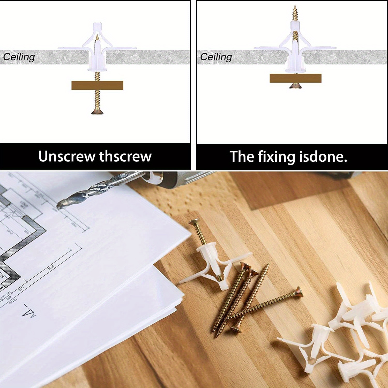 Drywall Anchor Kit Hollow Wall Anchors Plasterboard Plugs Temu Australia