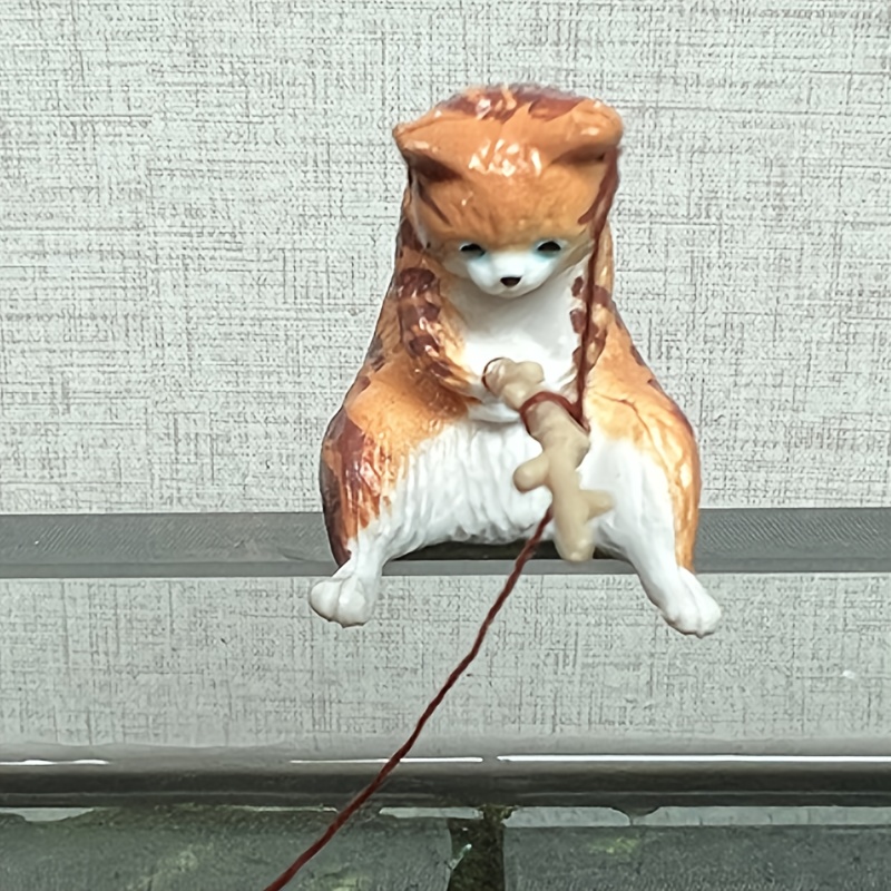 Operitacx Dharma Tumbler Car Decorations Home Decor Desktop Cat Figurine  Exquisite Cat Decoration Tumbler Adornment Cat Figure Decoration Fortune  Cat