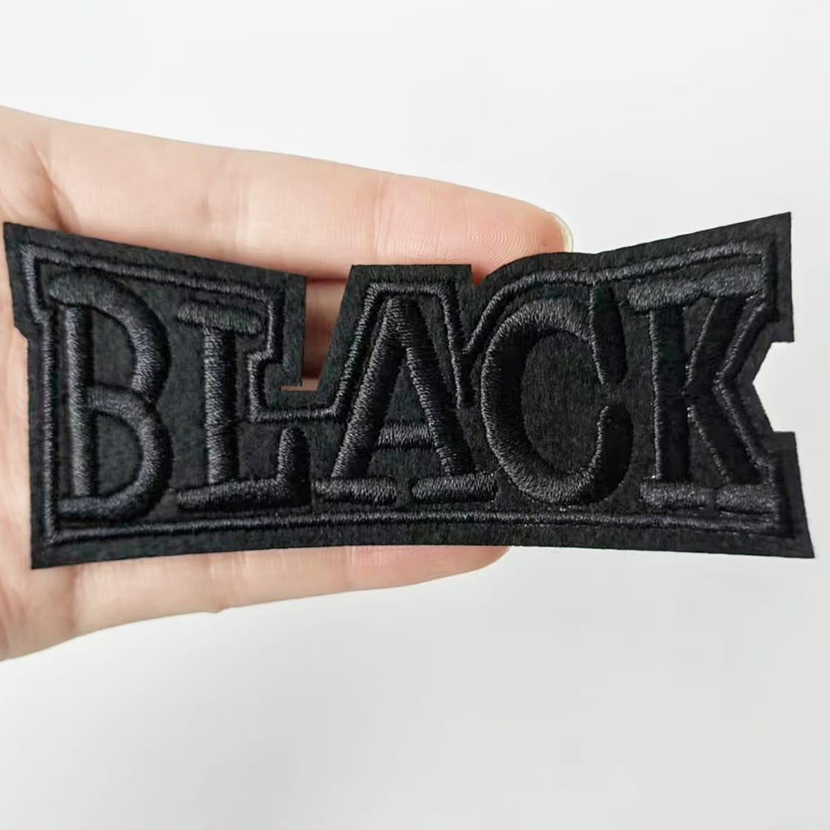 1pc Black Embroidery Patch Hot Melt Glue Ironing Cloth Sticker Cool Iron On  Patches For Clothing Repair And Decoration
