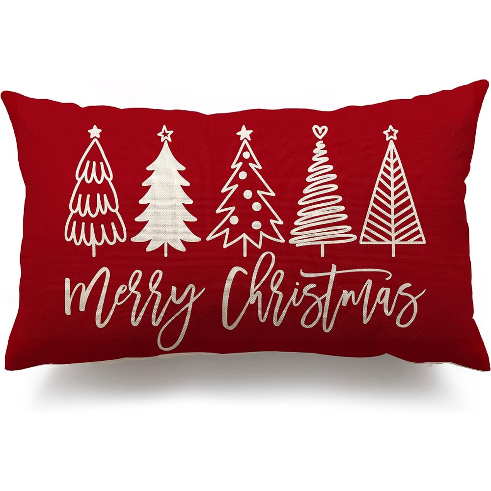 

1pc, Merry Christmas Throw Pillow Covers, Throw Pillow Covers Decor, Home Decor, Room Decor, Bedroom Decor, Living Room Decor, Car Decor, Sofa Decor