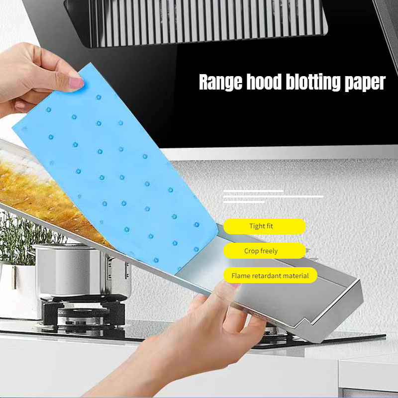 10pcs Kitchen Range Hood Oil-absorbing Filter Paper Pad Range Hood