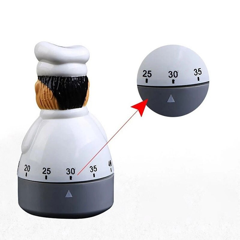 Cartoon Chef Mechanical Kitchen Timer Mini Alarm Clock - Temu