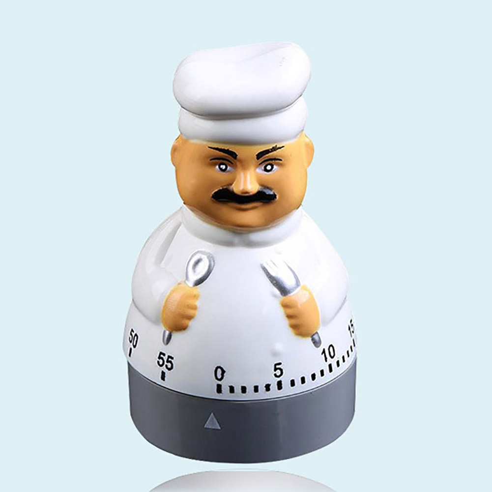 Cartoon Chef Mechanical Kitchen Timer Mini Alarm Clock - Temu