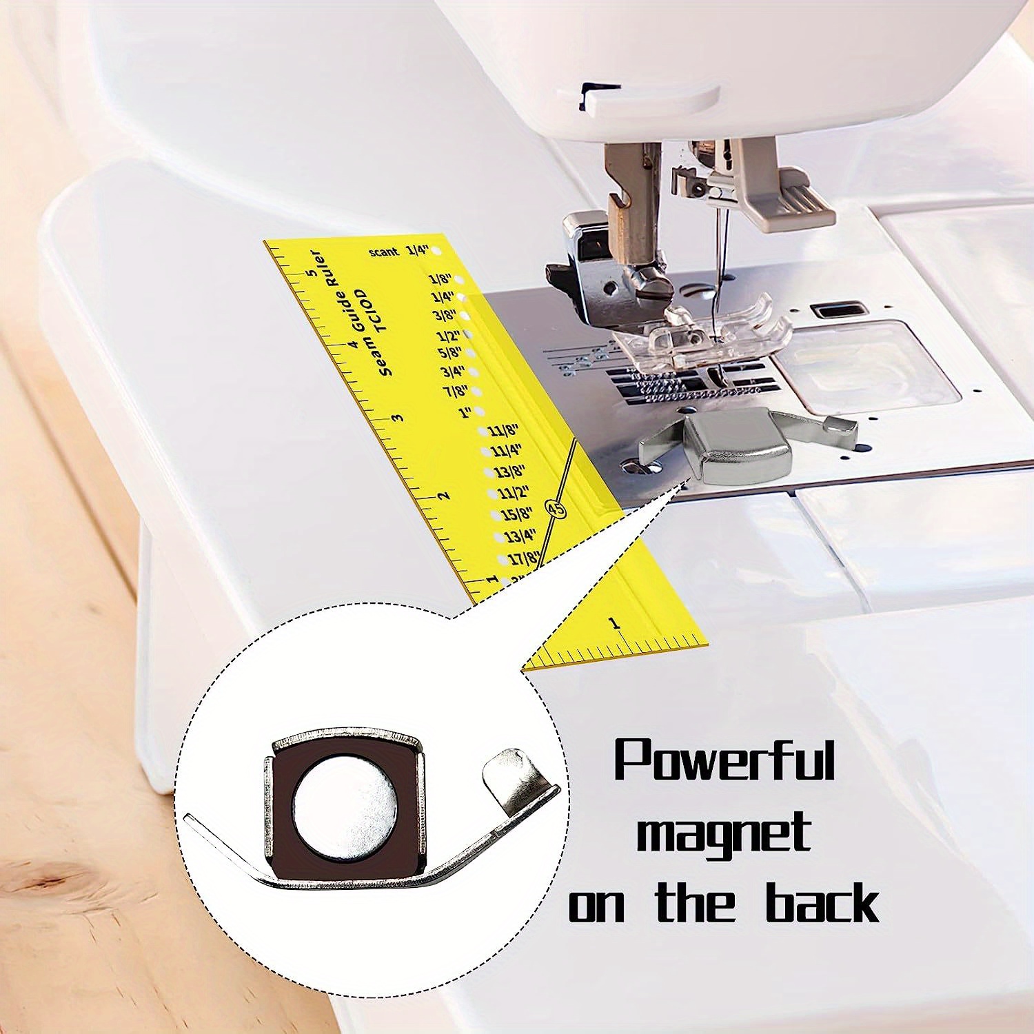 1/2pcs Magnetic Seam Guide Magnet Sewing Machine Magnetic Sewing Guide  Quilting