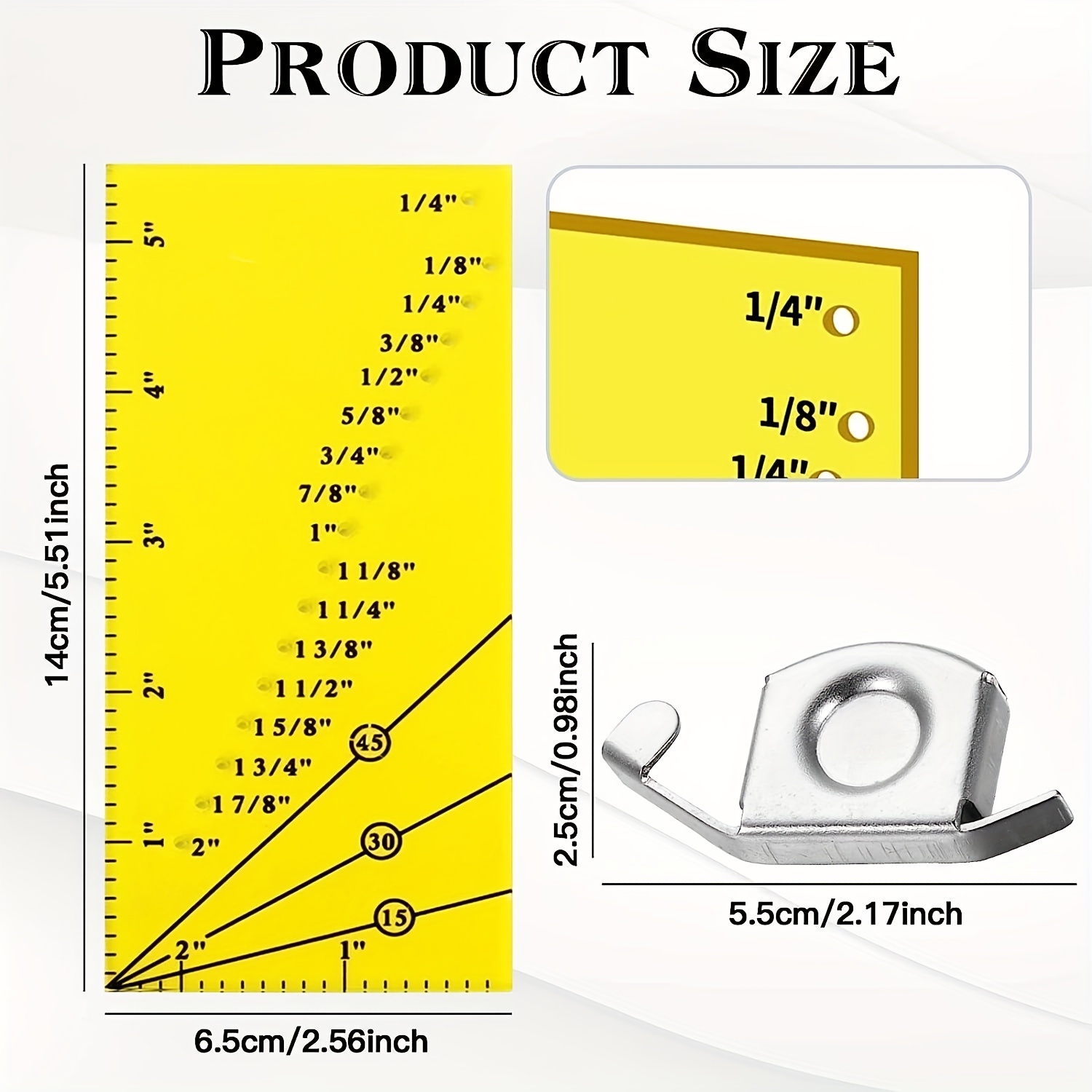 Seam Guide Ruler With Magnetic Seam Guides To Straight Line - Temu