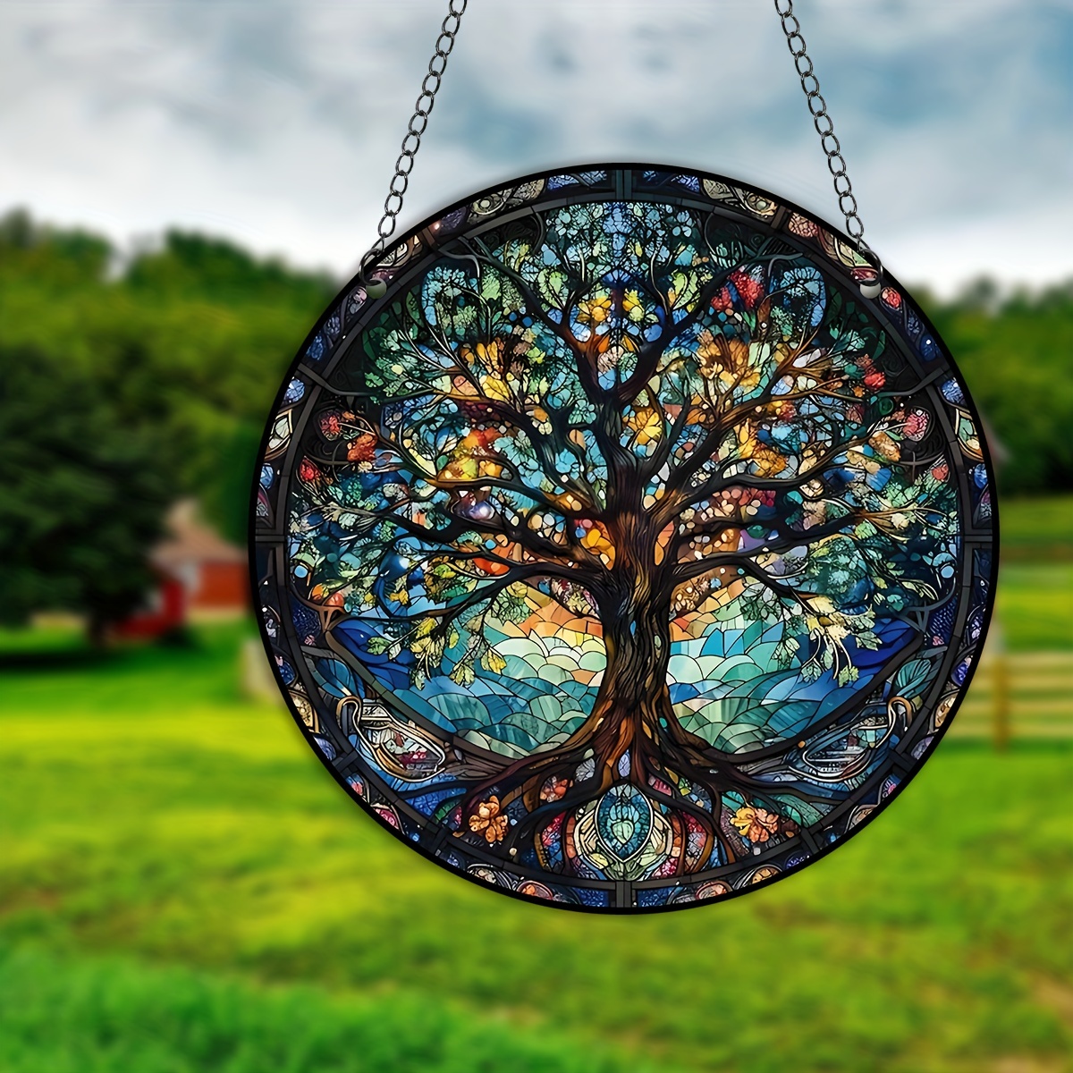 1pc Avec Ce Beau Motif D'arbre De Vie, Décoration Suspendue Pour