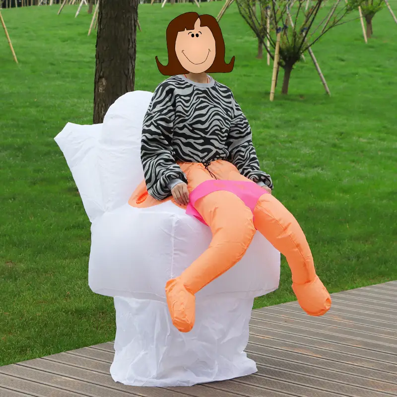 New Design Half Body Inflatable Costume Adult Closestool - Temu