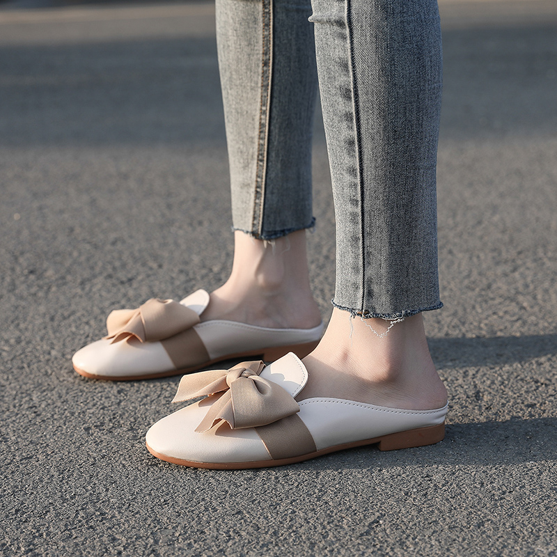 Zapatillas de verano sin espalda para mujer, sin cordones, con puntera  cerrada