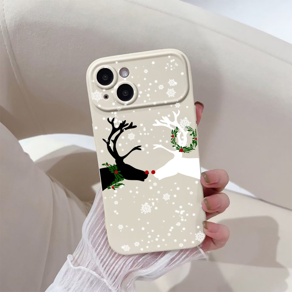 Funda Transparente Teléfono Móvil Patrón Popular Navideño - Temu Chile