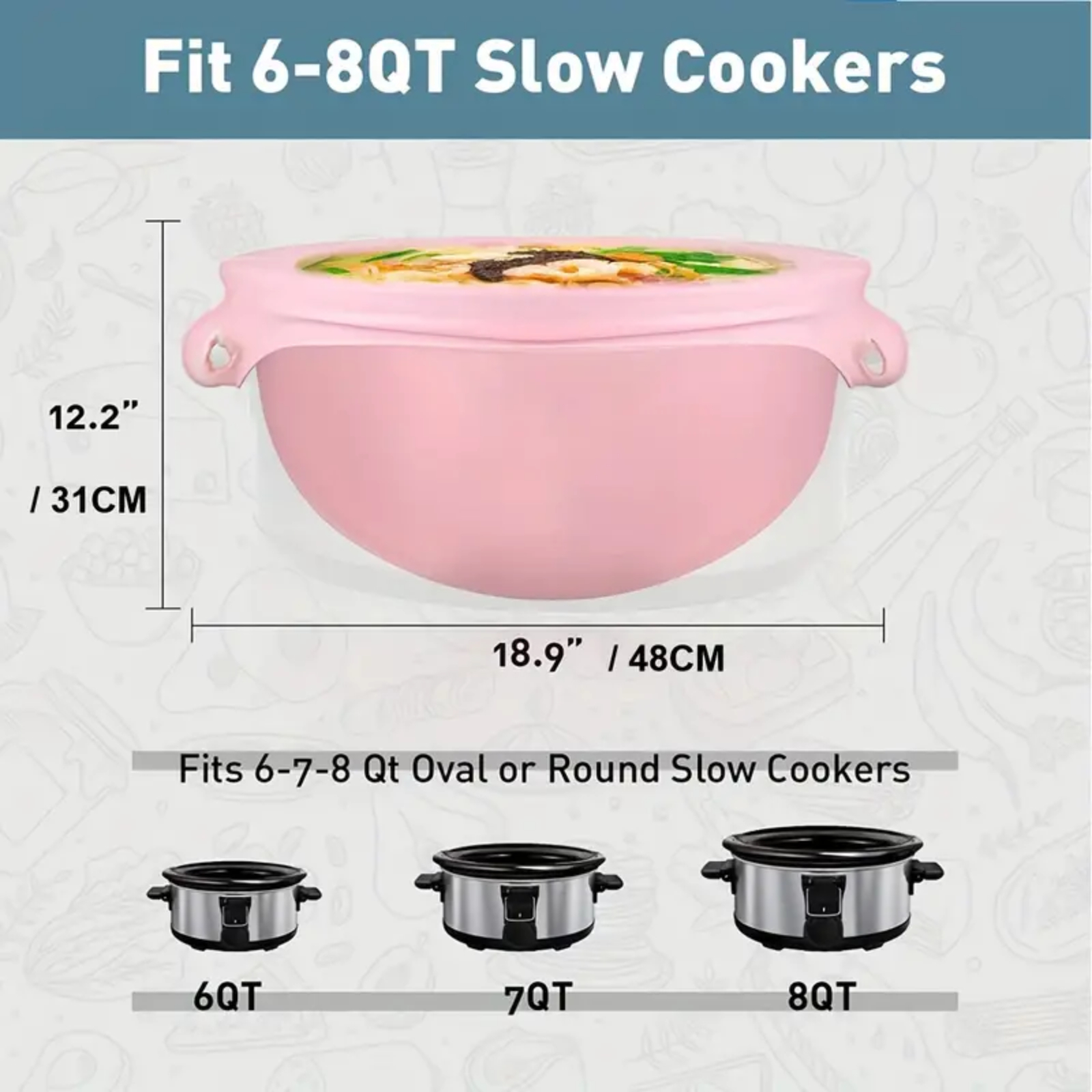 Silicone Slow Cooker Divider Liners, Reusable Leakproof Elite Gourmet,  Bella 6-8 Qt Oval Slow Cooker Kitchen Stuff Clearance Kitchen Accessories  Kitchen Gadgets - Temu