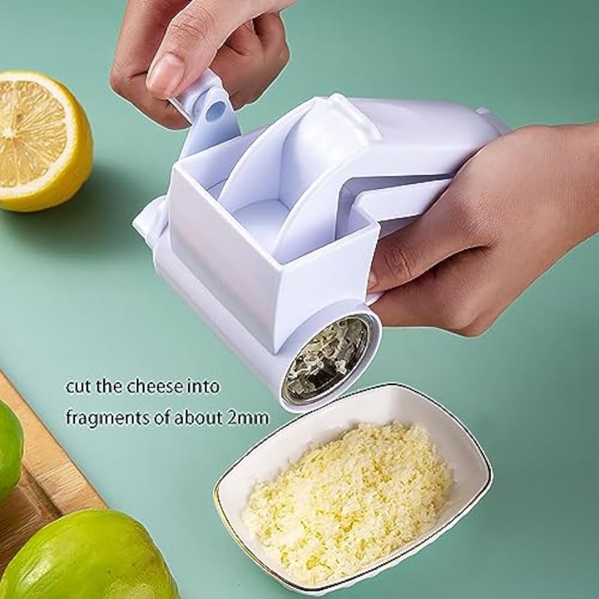 Manual Rotary Cheese Grater With Handle With 4 - Temu