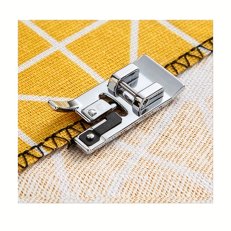 1pc Overlock Overedge Overcasting Sewing Machine Presser Rolled Hem Foot  Tool For Low Shank Snap-On Singer, Brother Yj222-2