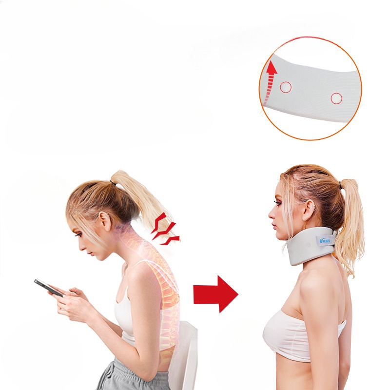 Neck Brace Adjustable Cervical Collar For Sleeping Relief Neck Pain Neck  Support Solid Color Soft Neck Brace