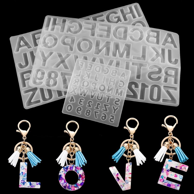 

1pc Letter Pendant A To Z Silicone Mold Alphabet & Number Silicone Molds Epoxy Resin Molds For Diy Jewelry Making Findings Supplies Accessories