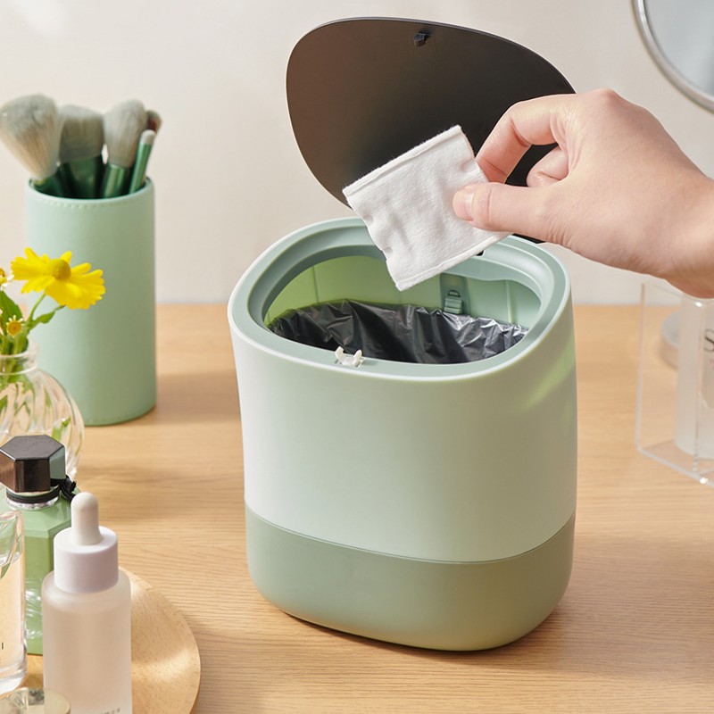 Mini cubo de basura pequeño para el hogar, cesta de basura de escritorio,  mesa de oficina