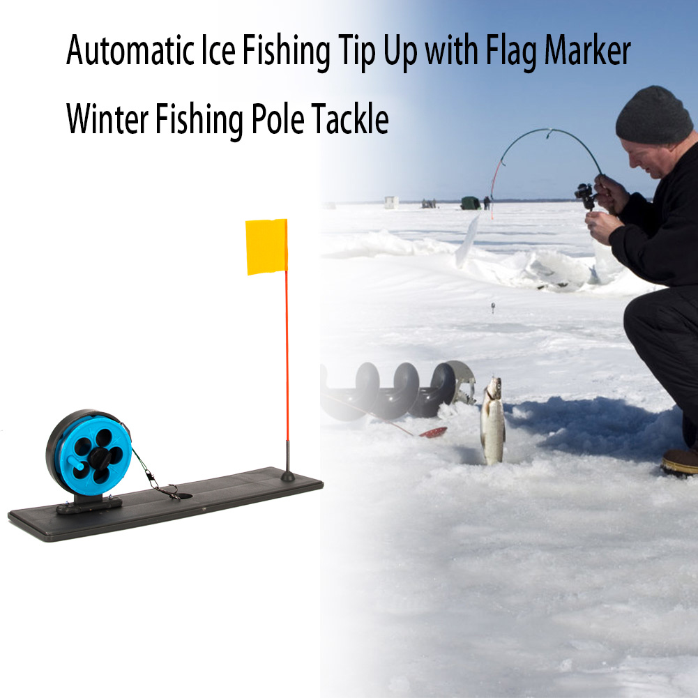 Automatic Ice Fishing Rod Seat With Flag Marker - Temu