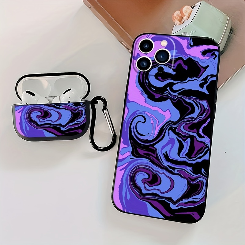 

1pc Headphone Case For Airpods Pro & 1pc Cardiac Vortex Graphic Phone Case For 15 11 14 13 12 Pro Max Xr Xs 7 8 6s Plus Mini, Earphone Case Luxury Silicone Cover Soft Headphone Protective Cases