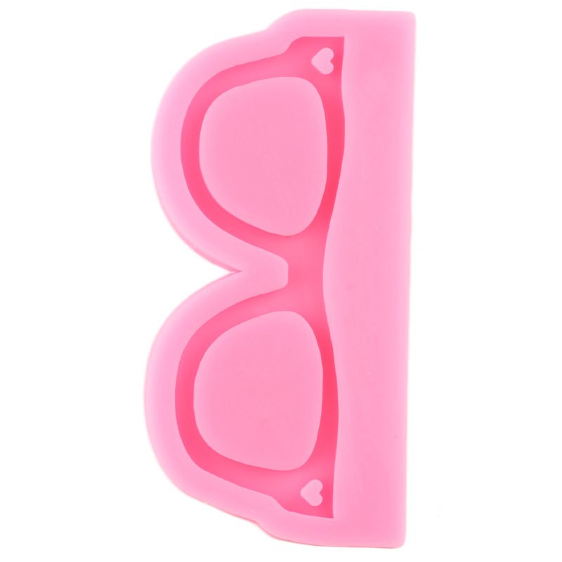 Glossy Glasses Shape Keychain Silicone Mold Diy Craft - Temu