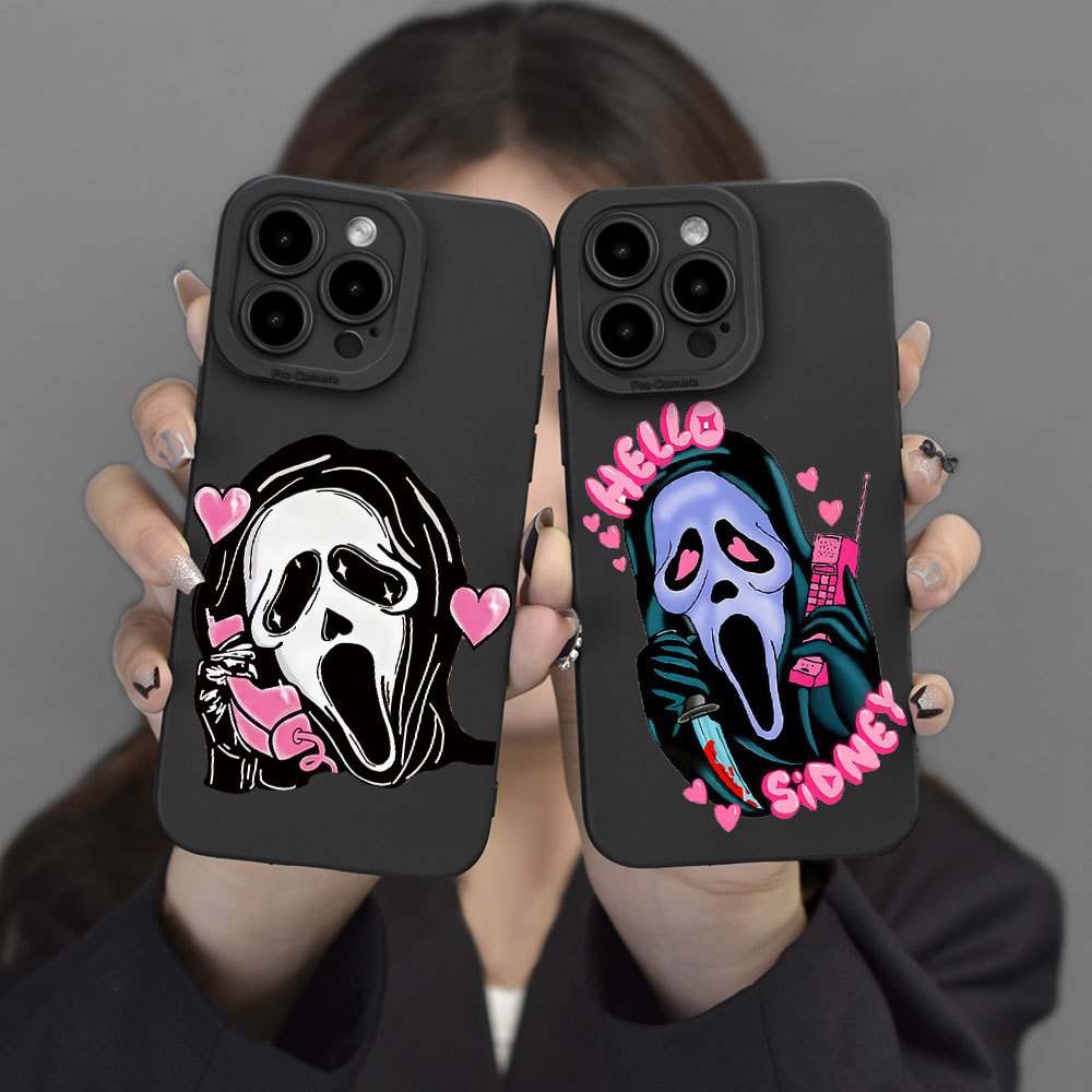 Phone Case With Halloween Skull Graphic Shockproof For Iphone 15