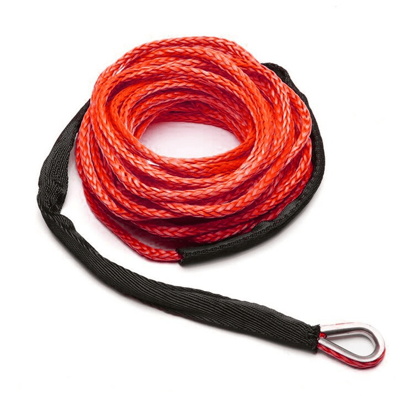 Durable Winch Rope - Lightweight, Stronger than Steel - 7700LBs 1/4 50ft  Gray
