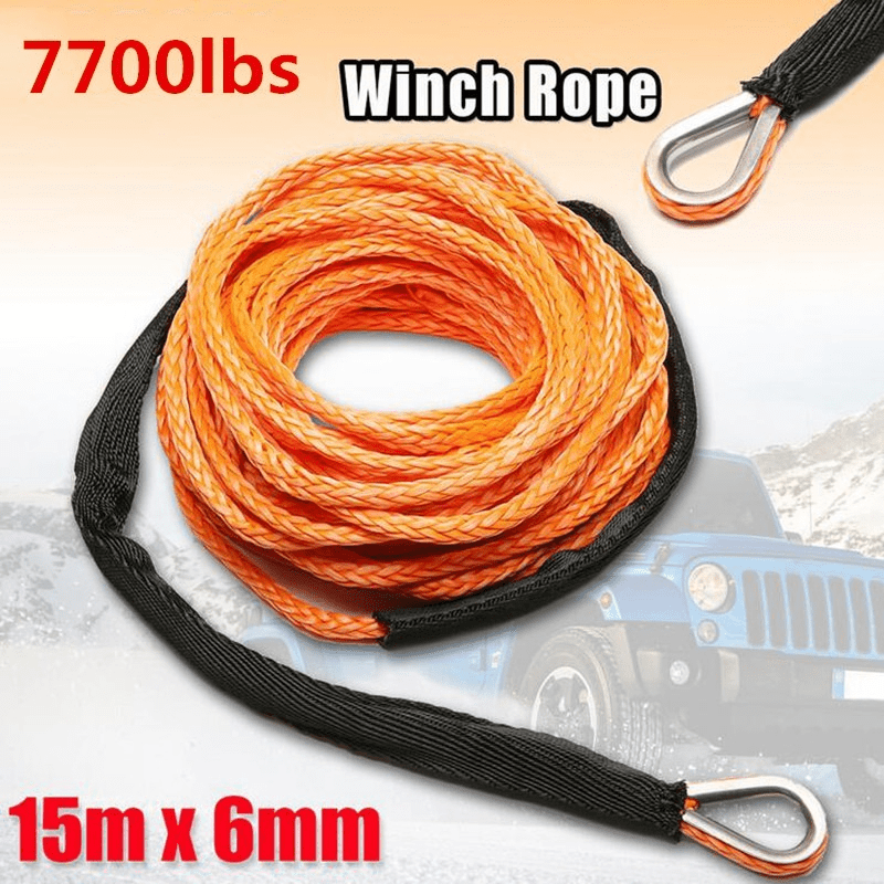 7700LBs Winch Line Cable Rope Winches Towing Hook Stopper Rubber