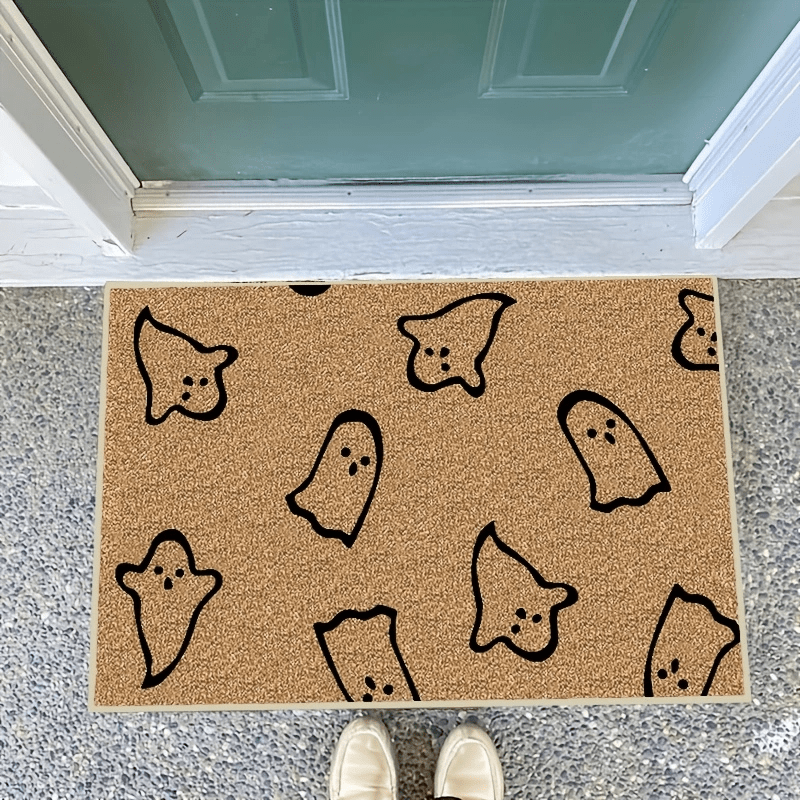 Ghost Door Mat for Halloween, Halloween Door Decor