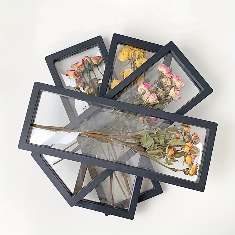 Black Transparent Flower Frame Diy Dried Flower Frame Home - Temu